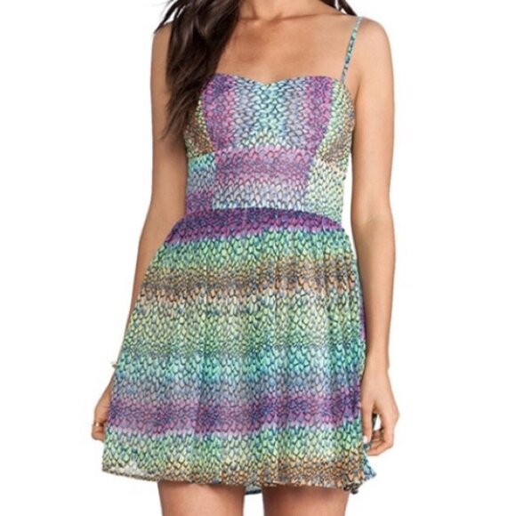 BB Dakota Keelia Tank Mini Dress Multicolor Print Revolve Size 4 Summer Boho NWT - Picture 14 of 14